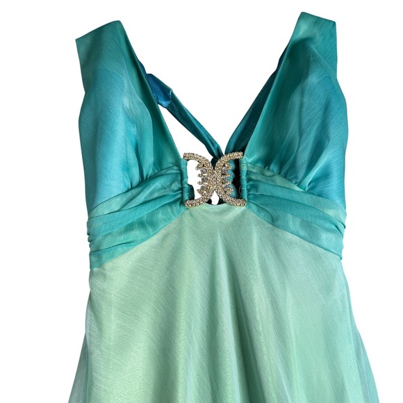 Cache Dress Vintage Y2K Maxi Prom Cruise Resort Fairy Whimiscal Ombre Dress Sz 2 - Picture 4 of 11